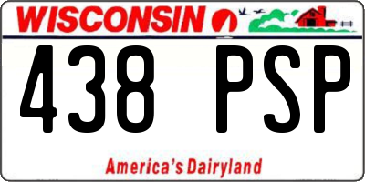 WI license plate 438PSP