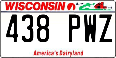 WI license plate 438PWZ