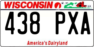 WI license plate 438PXA