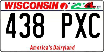 WI license plate 438PXC