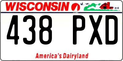 WI license plate 438PXD