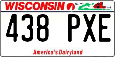WI license plate 438PXE