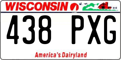 WI license plate 438PXG
