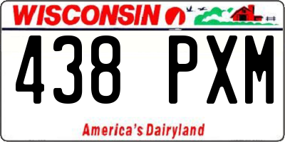 WI license plate 438PXM