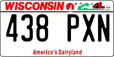 WI license plate 438PXN