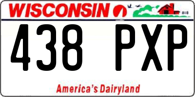 WI license plate 438PXP