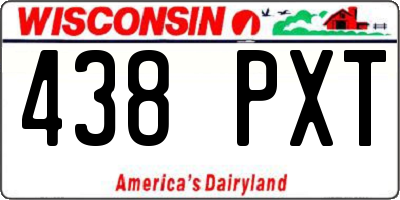 WI license plate 438PXT
