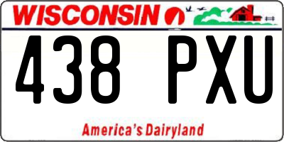 WI license plate 438PXU