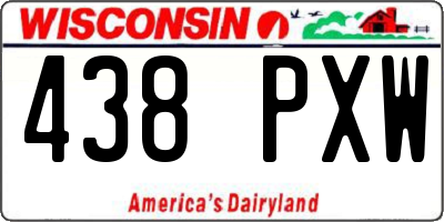 WI license plate 438PXW