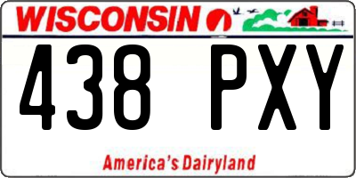 WI license plate 438PXY