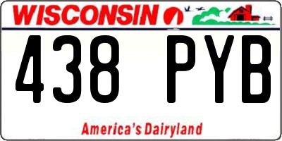 WI license plate 438PYB