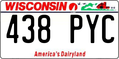 WI license plate 438PYC
