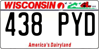 WI license plate 438PYD