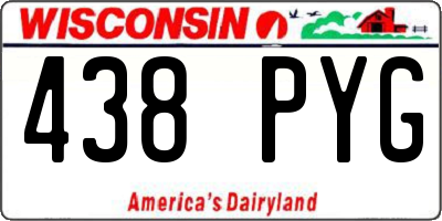 WI license plate 438PYG