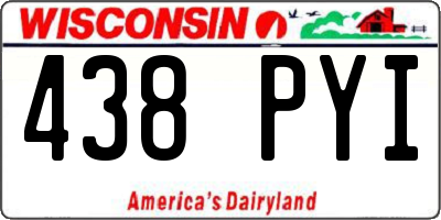 WI license plate 438PYI
