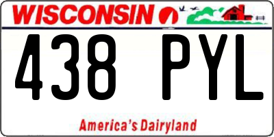 WI license plate 438PYL