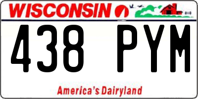 WI license plate 438PYM
