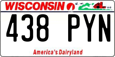 WI license plate 438PYN