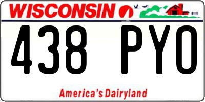 WI license plate 438PYO
