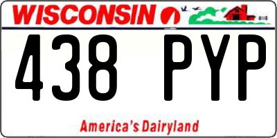 WI license plate 438PYP