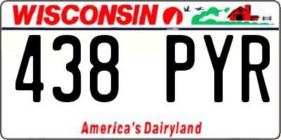 WI license plate 438PYR