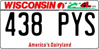WI license plate 438PYS