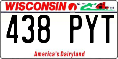 WI license plate 438PYT