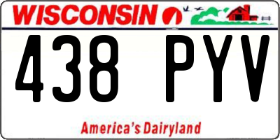WI license plate 438PYV