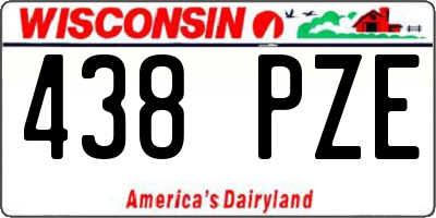 WI license plate 438PZE