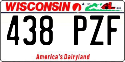 WI license plate 438PZF