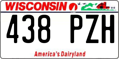 WI license plate 438PZH