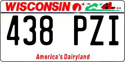 WI license plate 438PZI