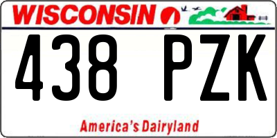 WI license plate 438PZK