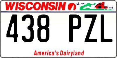 WI license plate 438PZL