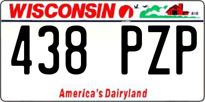 WI license plate 438PZP