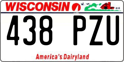WI license plate 438PZU