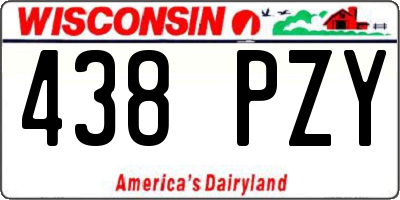 WI license plate 438PZY