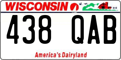 WI license plate 438QAB