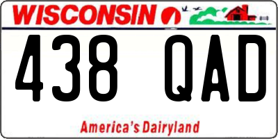 WI license plate 438QAD