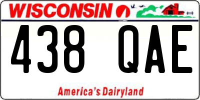 WI license plate 438QAE