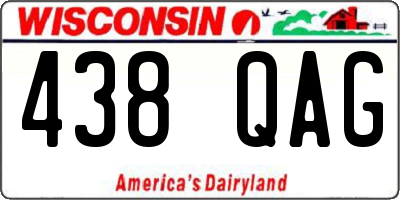 WI license plate 438QAG