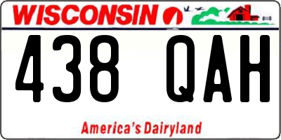 WI license plate 438QAH