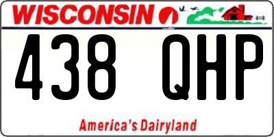 WI license plate 438QHP