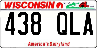 WI license plate 438QLA