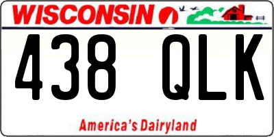 WI license plate 438QLK