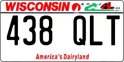 WI license plate 438QLT