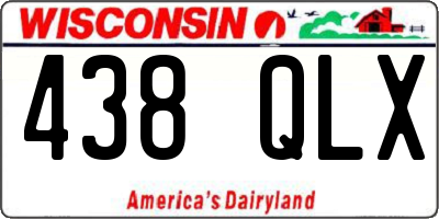 WI license plate 438QLX