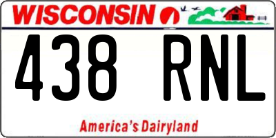 WI license plate 438RNL