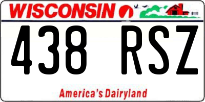 WI license plate 438RSZ