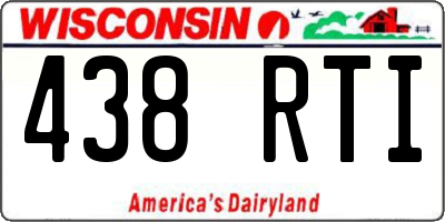 WI license plate 438RTI